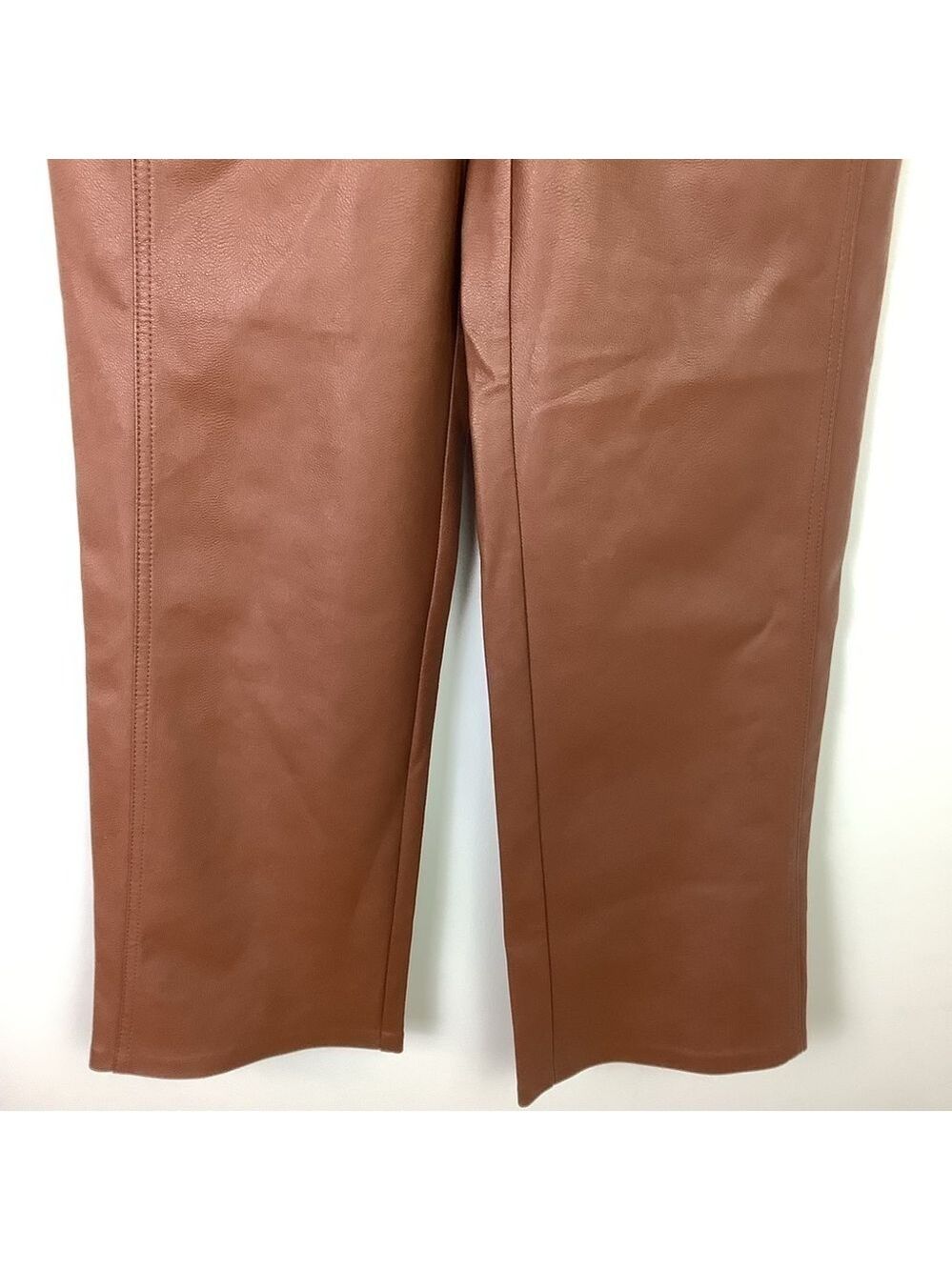 WILFRED ASCENDANT VEGAN LEATHER COGNAC PANTS 00 - Picture 6 of 12